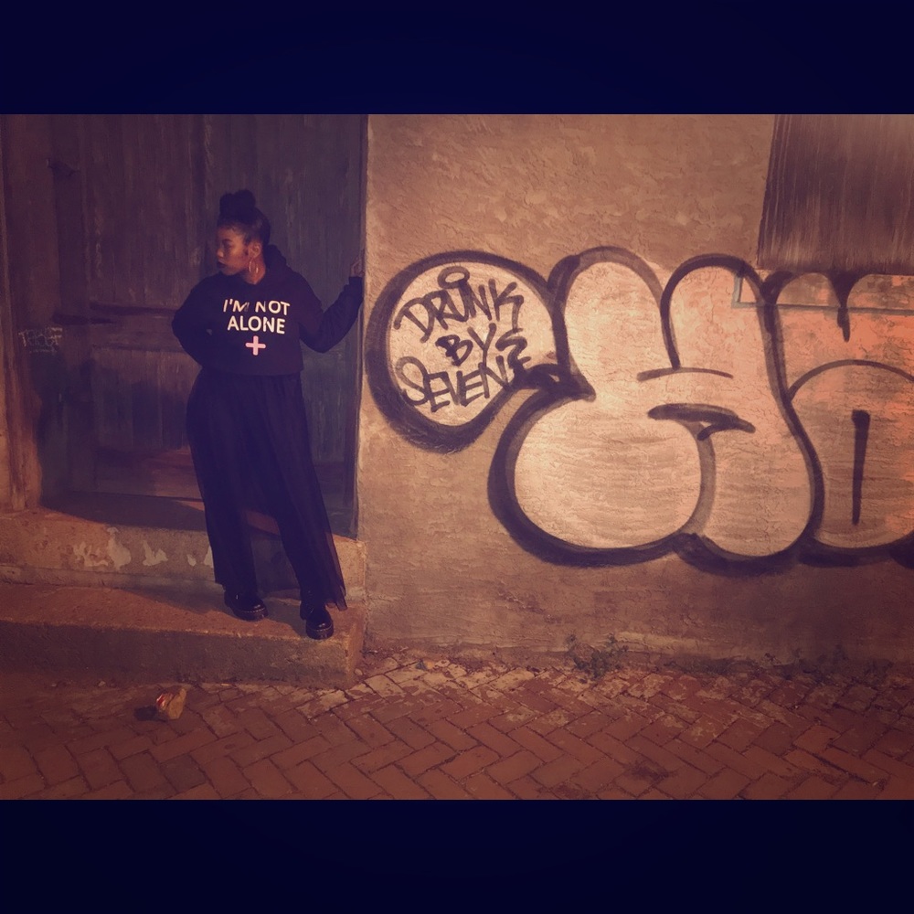 I’m not alone black hoodie